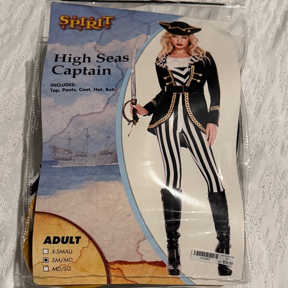Spirit High Seas Captain Jumpsuit - Black and White - Picture 1 of 1